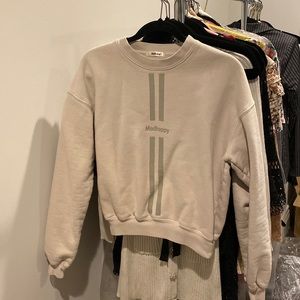Madhappy cream stripe sweatshirt